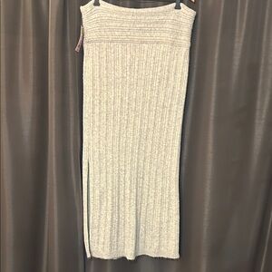 Wild Fable Light Gray Ribbed Maxi Skirt